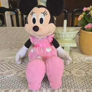 Disney Minnie Mouse Pink and Black Plush Toy